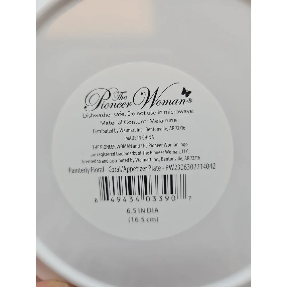 Pioneer Woman‎ Melamine Appetizer Dessert Plates Multiple Patters Set Of 4